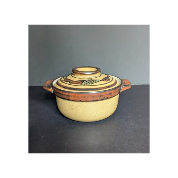 Vtg Otagiri Stoneware Individual Soup/Casserole Lidded Bowls Set of 2 - Picture 2 of 8